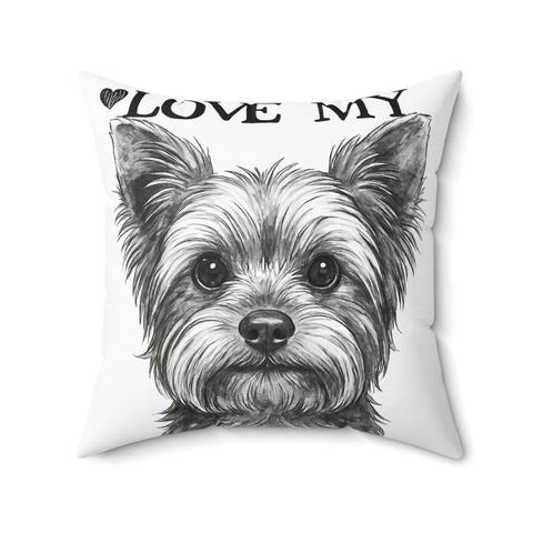 Custom "I Love" My Pet Throw Pillow