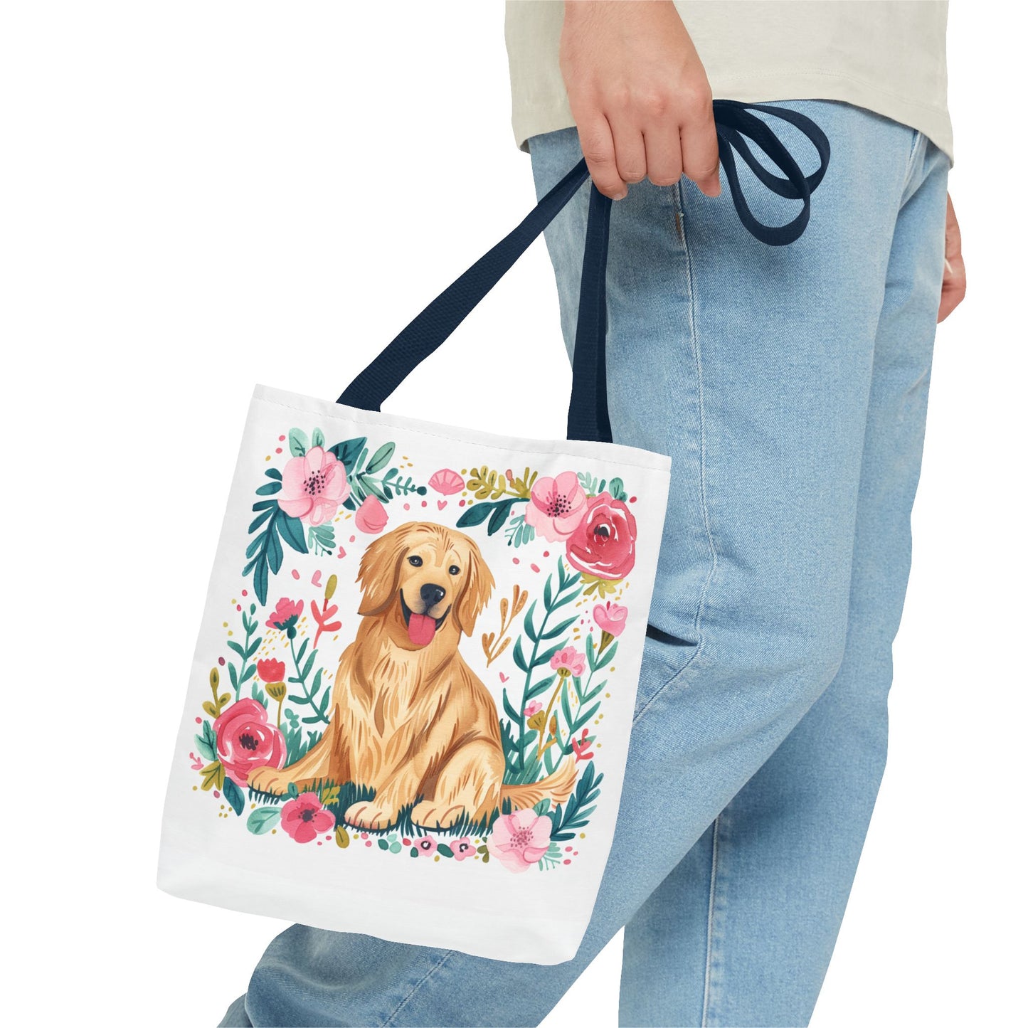 Cute Golden Retriever Tote Bag - Golden Retriever Lovers Perfect Gift - Petunia Woof