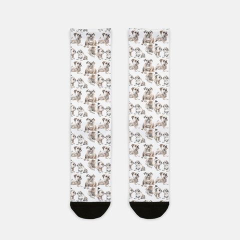 Bulldog Crew Socks