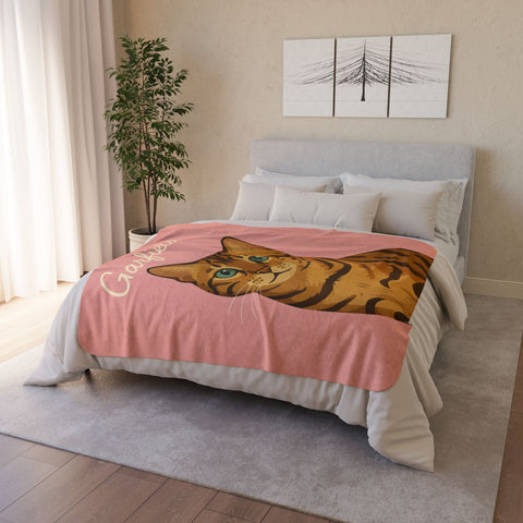 Custom Portrait Sherpa Blanket