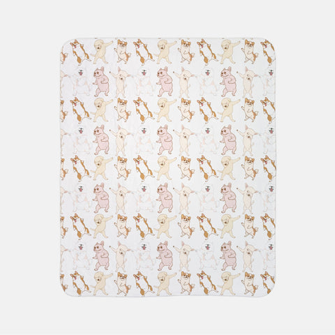 Sherpa Blanket - Dancing Dogs Print