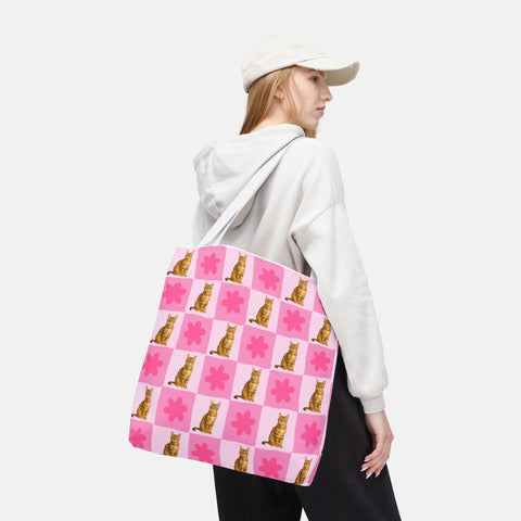 Custom Checkered Pet Tote Bag