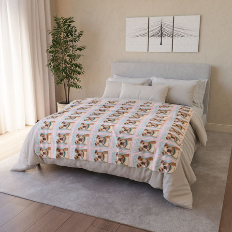 Custom Vintage Stamp Blanket