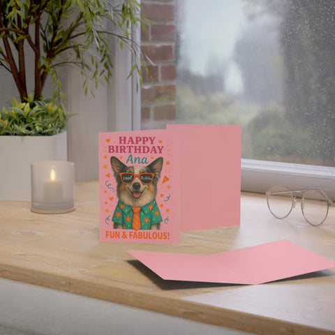 Custom AI Cartooned Pet Birthday Card