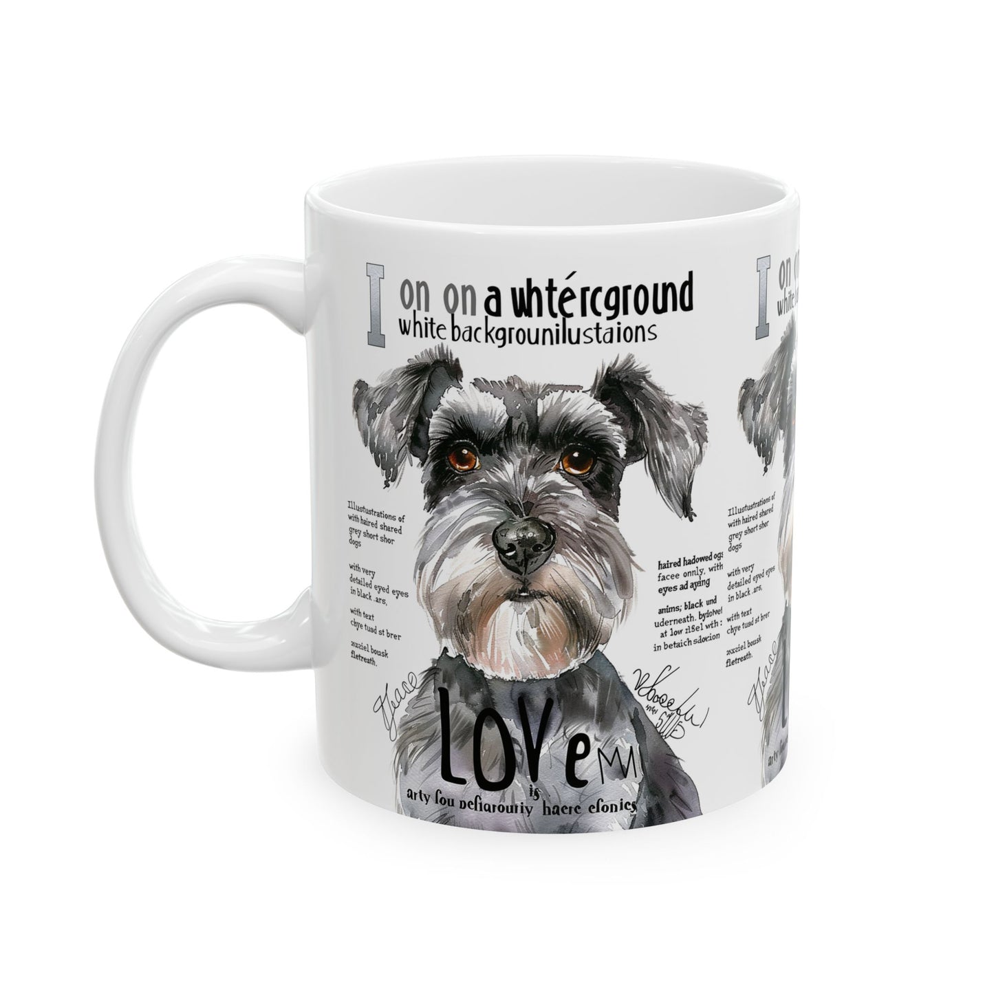 Schnauzer Love Ceramic Mug - Perfect Gift for Dog Lovers - Petunia Woof