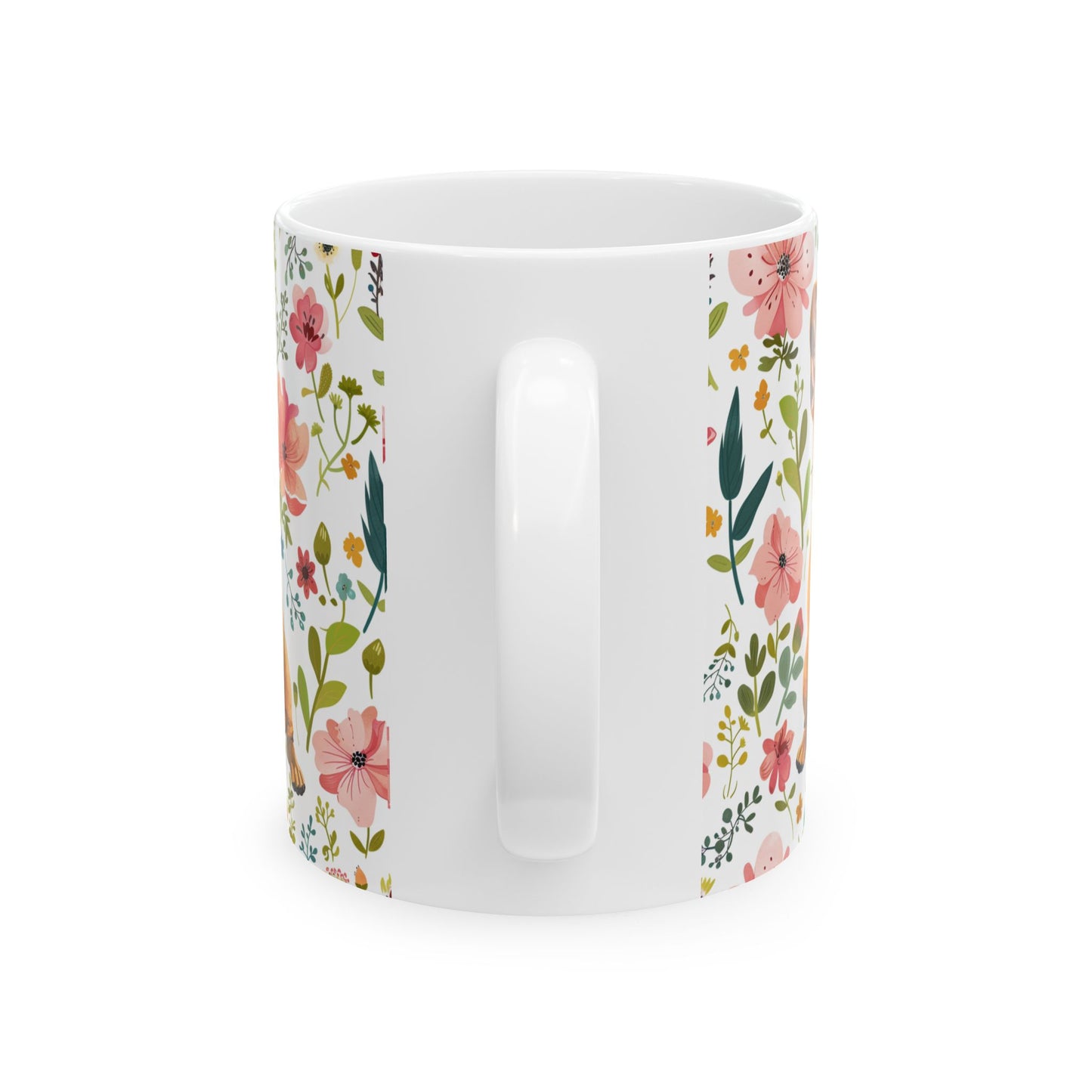 Frenchie Floral Ceramic Mug – Cute Dog Coffee Cup for Pet Lovers - Petunia Woof