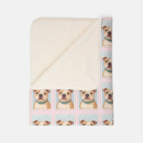 Custom Vintage Stamp Blanket