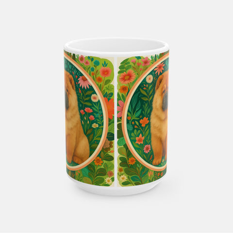 Custom Whimsical Floral Pet Mug