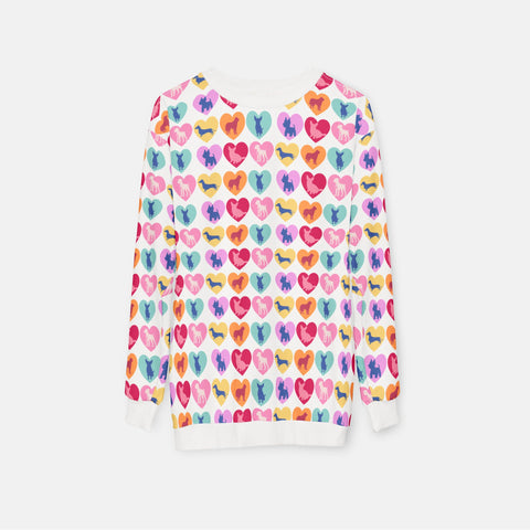 Custom Heart Pattern Sweatshirt