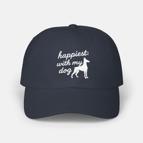 Custom Happiest With My Dog Cap