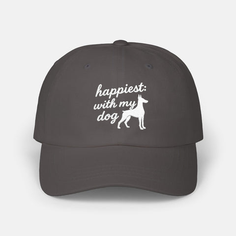 Custom Happiest With My Dog Cap