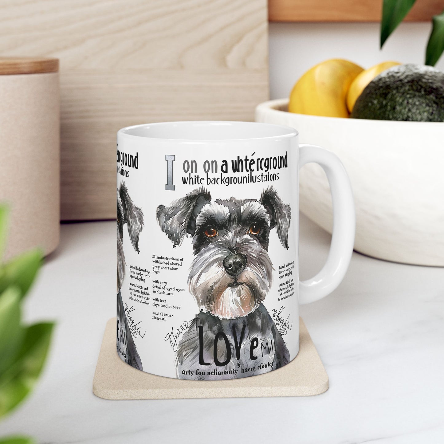 Schnauzer Love Ceramic Mug - Perfect Gift for Dog Lovers - Petunia Woof