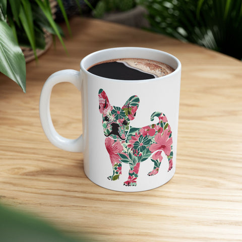 French Bulldog Floral Mug