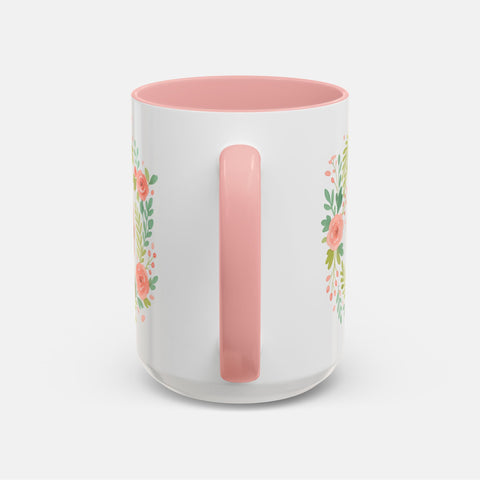 Custom Floral Wreath Pet Portrait Mug