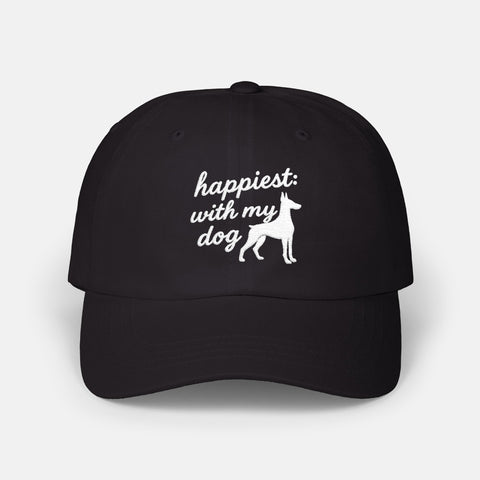 Custom Happiest With My Dog Cap