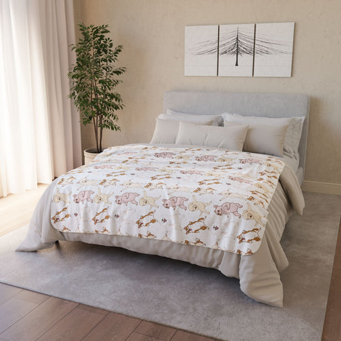 Sherpa Blanket - Dancing Dogs Print