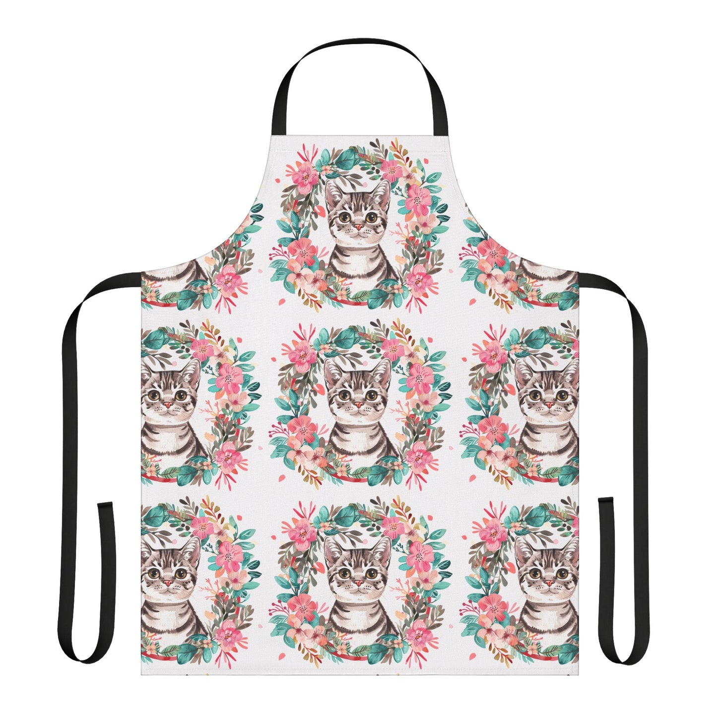 Floral Cat Apron  - Stylish Kitchen Accessory - Petunia Woof