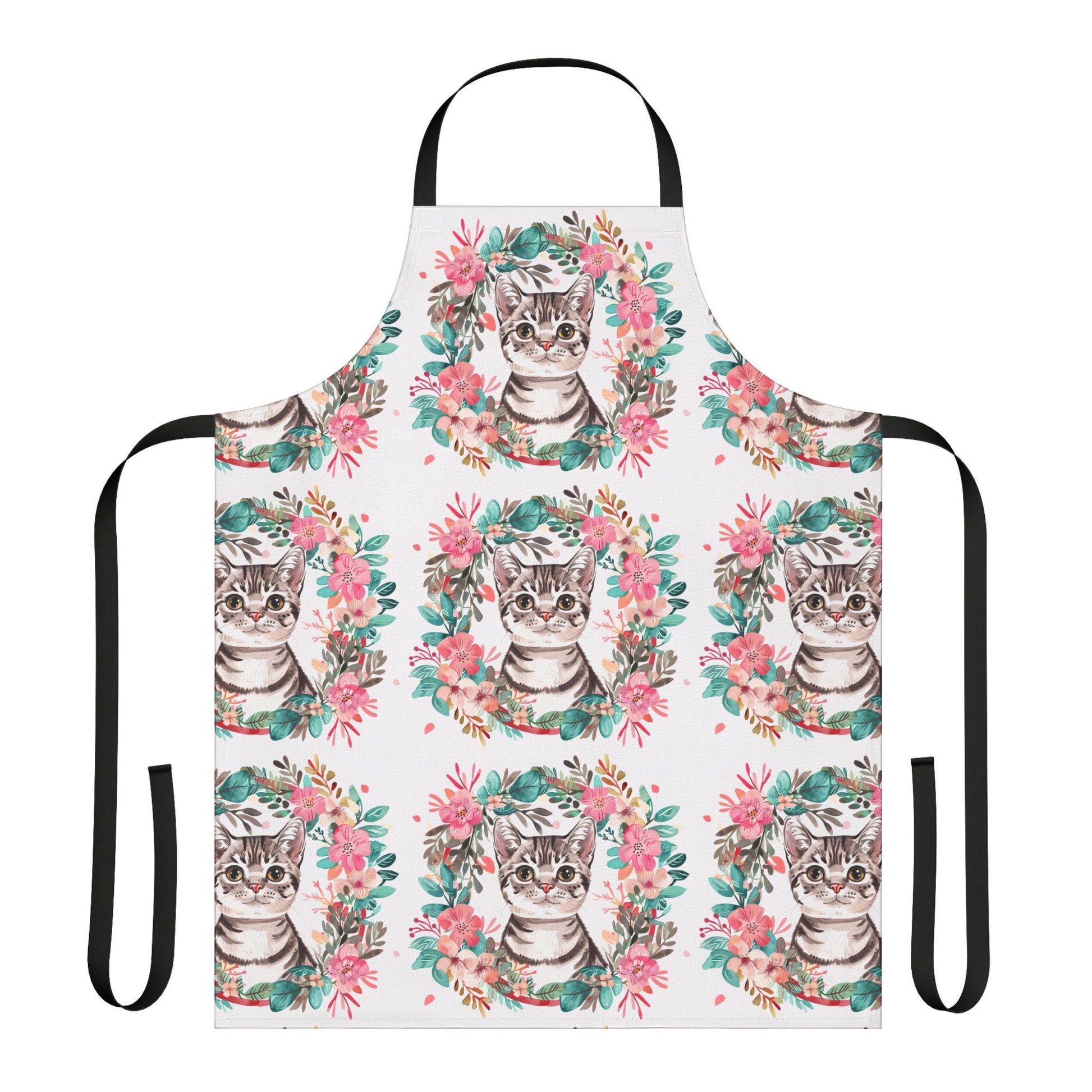 Floral Cat Apron  - Stylish Kitchen Accessory - Petunia Woof