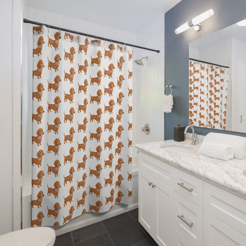 Custom Pet Watercolor Portrait Shower Curtain
