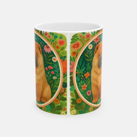 Custom Whimsical Floral Pet Mug
