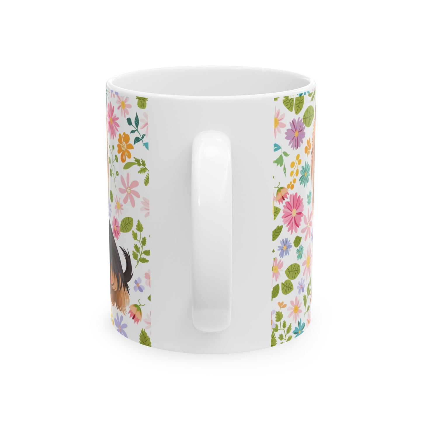 Yorkshire Terrier Floral Ceramic Mug - Perfect Gift for Dog Lovers - Petunia Woof