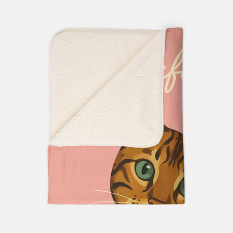 Custom Portrait Sherpa Blanket