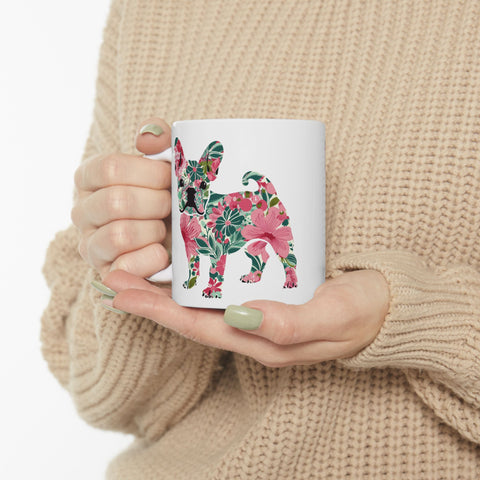 French Bulldog Floral Mug