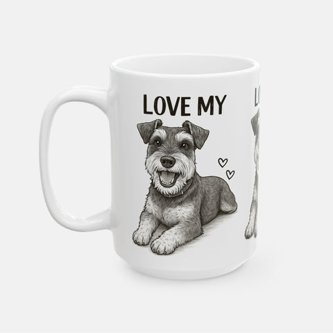 Custom "Love My" Pet Portrait Drawing Mug