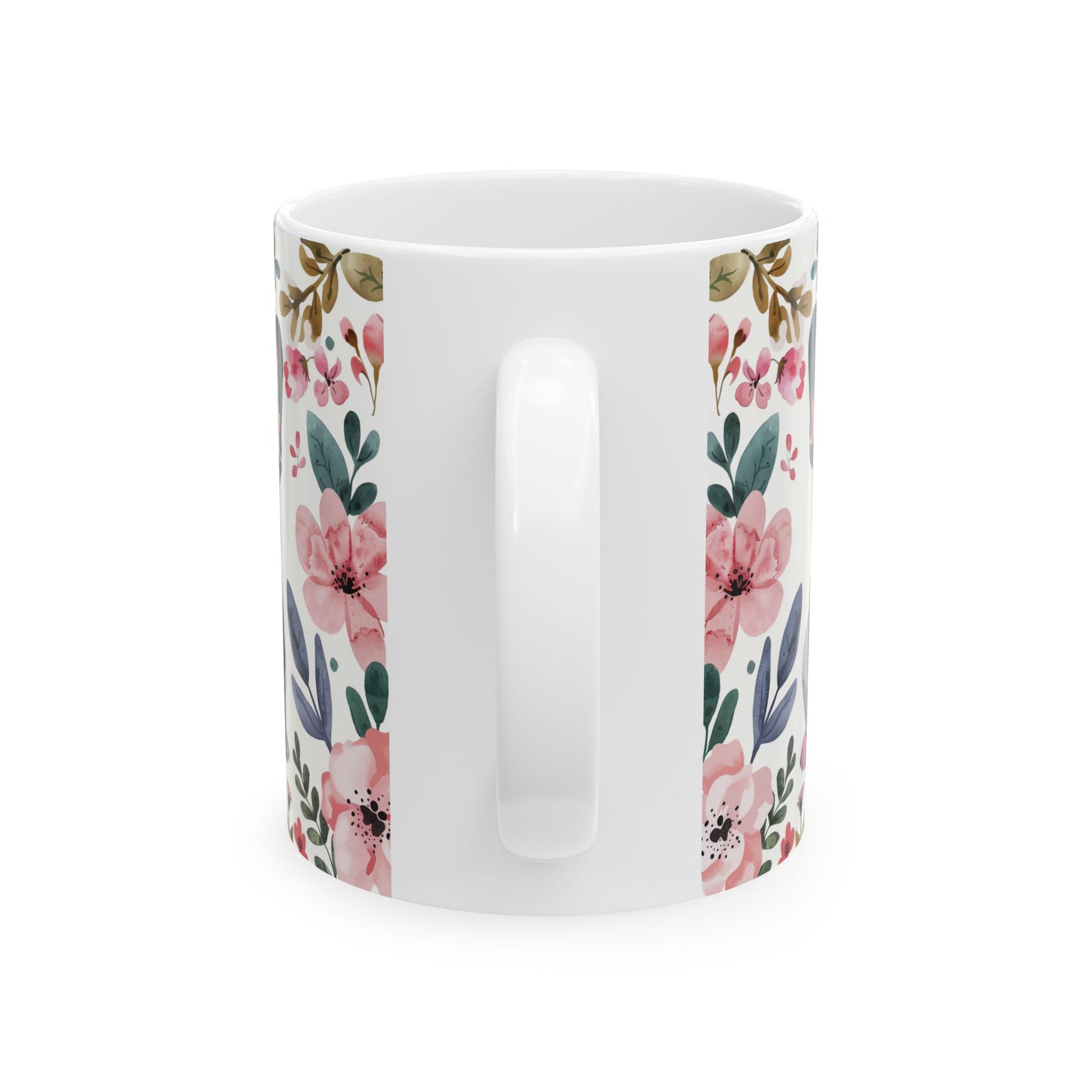 Floral French Bulldog Ceramic Mug - Cute Pet Lover Gift - Petunia Woof