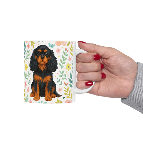 Custom Pet Portrait Floral Mug