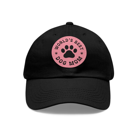 Best Dog Mom Leather Patch Hat