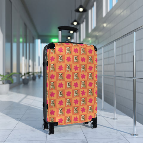 Custom Checkered Pet Suitcase