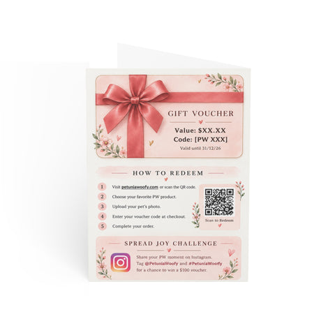 Custom Phone Case Gift Voucher + Personalized Greeting Card