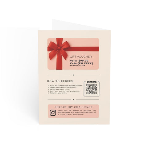 Petunia Woof Gift Card – Christmas Edition