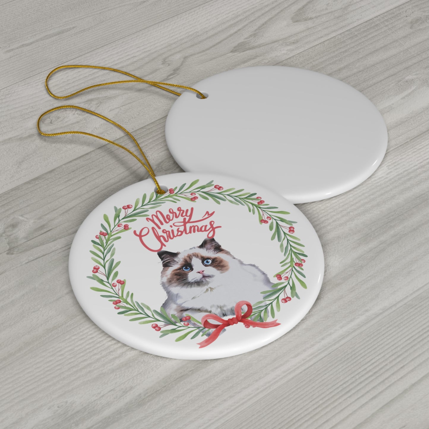 Personalized Pet Picture Christmas Ornament - Petunia Woof