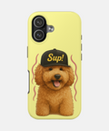 Custom Vibrant Pet Portrait Phone Case — personalised pet phone case — Petunia Woof
