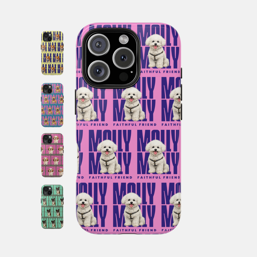 Custom Mosaic Pet Portrait Phone Case — personalised pet phone case — Petunia Woof