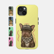 Custom Vibrant Pet Portrait Phone Case — personalised pet phone case — Petunia Woof
