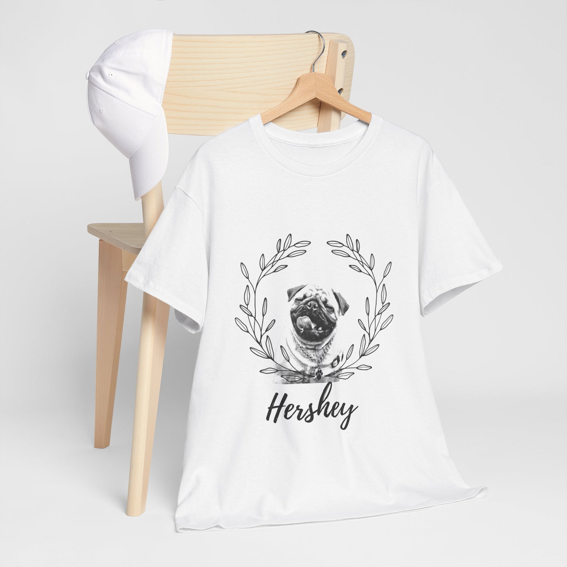 Custom Dog Portrait From Photo + Name T-shirt - Petunia Woof