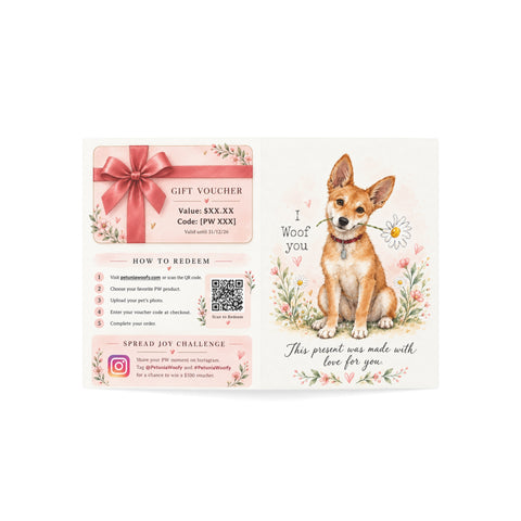 Custom Phone Case Gift Voucher + Personalized Greeting Card