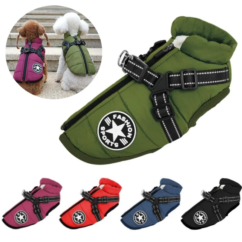 Dog Jacket With Harness - Petunia Woof