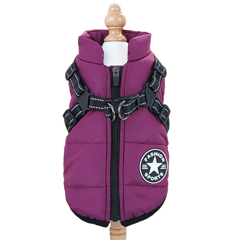 Dog Jacket With Harness - Petunia Woof