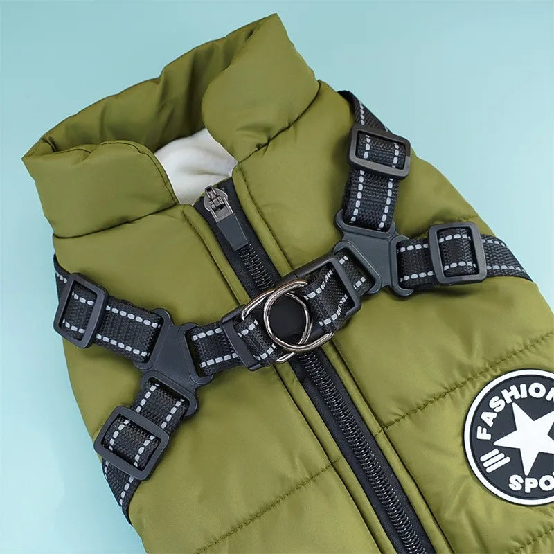 Dog Jacket With Harness - Petunia Woof