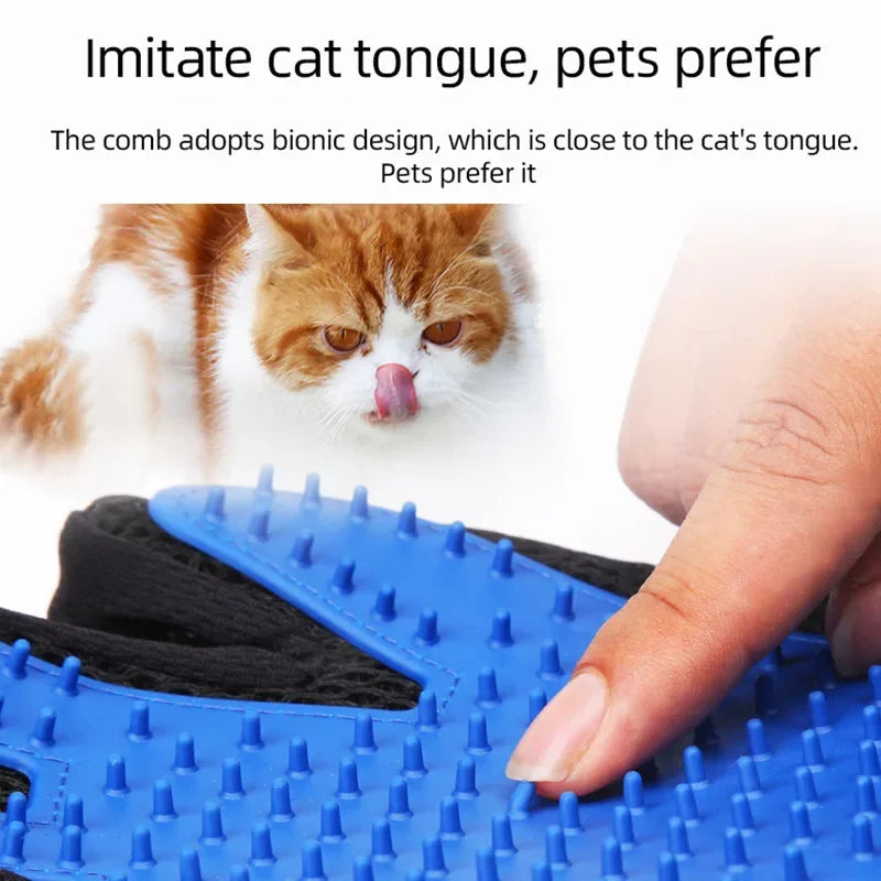 Silicone Pet Gloves Cat Dog Hair Removal - Petunia Woof