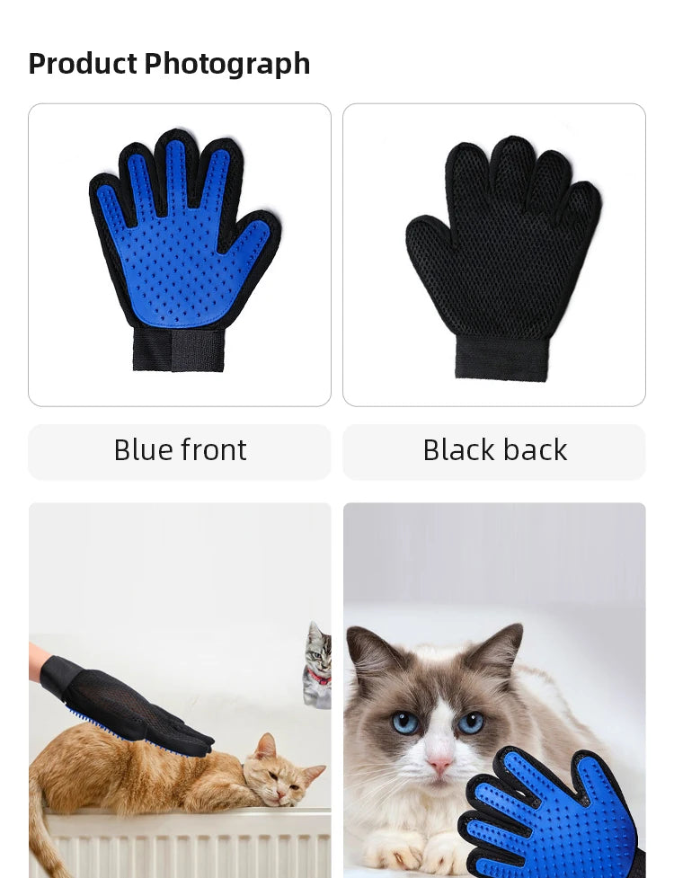 Silicone Pet Gloves Cat Dog Hair Removal - Petunia Woof