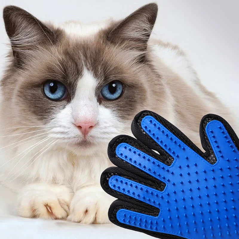 Silicone Pet Gloves Cat Dog Hair Removal - Petunia Woof